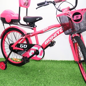 دوچرخه کودک Bonito سایز 20 مدل GO رنگ صورتی_اسباب بازی دوچرخه