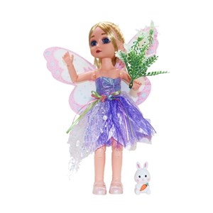 عروسک باربی تمام مفصلی 30 سانتی با لباس فرشته کد 161_اسباب بازی عروسک دخترانه