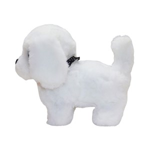 سگ خانگی به همراه قفس و وسایل آرایشی رنگ سفید کد 1059_عروسک رباتیک