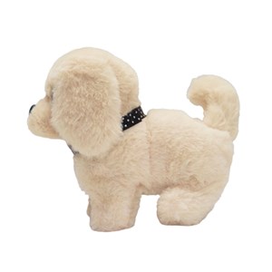 سگ خانگی به همراه قفس و وسایل آرایشی رنگ کرم کد 1059_عروسک رباتیک