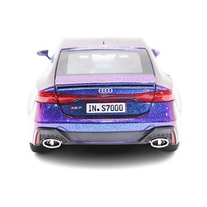 ماشین فلزی آئودی موزیکال با چراغ، کمک‌ فنر و درب‌ های بازشو رنگ بنفش_اسباب بازی ماشین