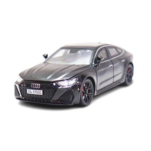 ماشین فلزی آئودی موزیکال با چراغ، کمک‌ فنر و درب‌ های بازشو رنگ مشکی_اسباب بازی ماشین