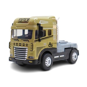 ماشین تریلی فلزی موزیکال با چراغ روشن و کانکس بازشو_اسباب بازی ماشین