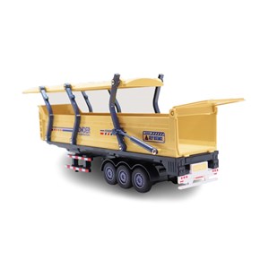 ماشین تریلی فلزی موزیکال با چراغ روشن و کانکس بازشو_اسباب بازی ماشین