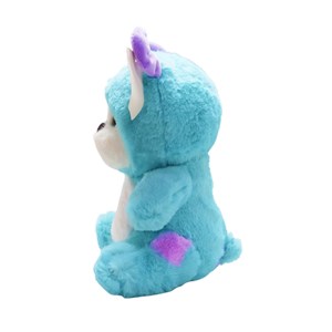 عروسک پولیشی اورجینال خرس کلاه دار آبی فیروزه ای 26 سانتی_اسباب بازی عروسک دخترانه