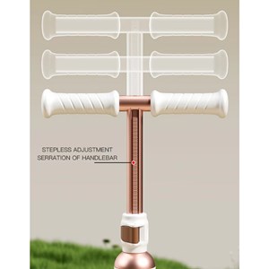 اسکوتر تاشو چراغدار با ترمز عقب و بدنه آلومینیومی رنگ سفید_اسکوتر
