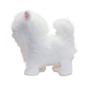 عروسک رباتیک گربه پشمالو موزیکال سنسور دار با دسته ی کنترلی رنگ سفید مدل 5535_عروسک رباتیک