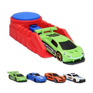 ست ماشین مسابقه ای فلزی با پرتابگر مجموعه 4 عددی مدل 2853_4 Alloy Car Catapult_اسباب بازی ماشین