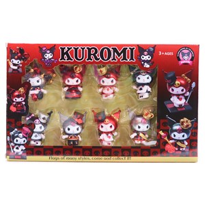 اکشن فیگور کرومی 7 سانتی مجموعه 8 عددی مدل YH1014 Kuromi_اسباب بازی اکشن فیگور