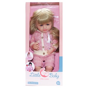 عروسک سیلیکونی دختر بچه 50 سانتی سخنگو با لباس زمستانی_اسباب بازی عروسک دخترانه