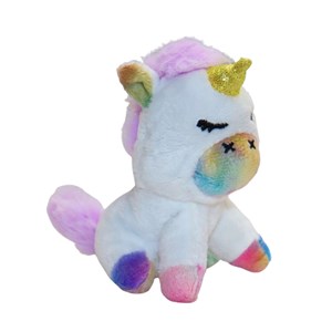 عروسک پولیشی اورجینال اسب تک‌ شاخ با 4 بچه_اسباب بازی عروسک دخترانه