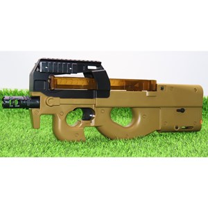 تفنگ اسباب‌ بازی شارژی تیر ژله‌ ای با نور LED و صدای شلیک مدل FNP90 SY509C_اسباب بازی تفنگ