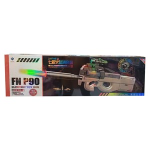 تفنگ اسباب‌ بازی شارژی تیر ژله‌ ای با نور LED و صدای شلیک مدل FNP90 SY509C_اسباب بازی تفنگ