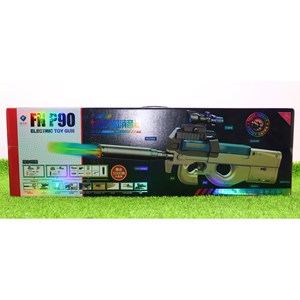تفنگ اسباب‌ بازی شارژی تیر ژله‌ ای با نور LED و صدای شلیک مدل FNP90 SY509C_اسباب بازی تفنگ