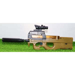 تفنگ اسباب‌ بازی شارژی تیر ژله‌ ای با نور LED و صدای شلیک مدل FNP90 SY509C_اسباب بازی تفنگ