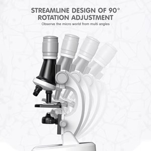 میکروسکوپ آموزشی با بزرگنمایی 100 تا 1200 برابر چراغدار مدل 1012A1_اسباب بازی علمی