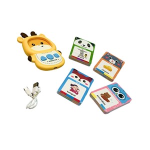 فلش کارت صوتی آموزشی با 112 کارت دو طرفه انگلیسی طرح گوزن مدل Smart Cartoon Card Reader 8804_بازی فکری