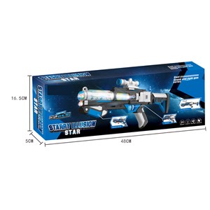 تفنگ اسباب بازی موزیکال چراغدار طرح فضایی مدل Starry Illusion Star Electric Gun 817_اسباب بازی تفنگ