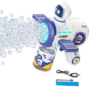 تفنگ اسباب بازی حباب ساز شارژی چراغ دار طرح سفینه فضایی مدل Bubble Gun 8109_اسباب بازی تفنگ