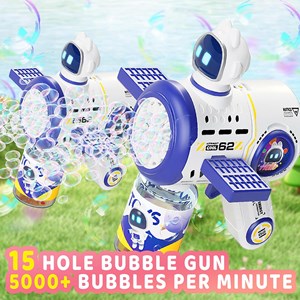 تفنگ اسباب بازی حباب ساز شارژی چراغ دار طرح سفینه فضایی مدل Bubble Gun 8109_اسباب بازی تفنگ