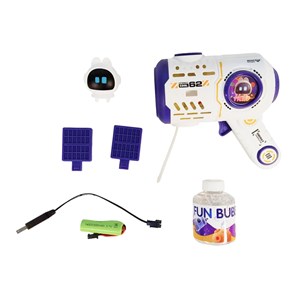 تفنگ اسباب بازی حباب ساز شارژی چراغ دار طرح سفینه فضایی مدل Bubble Gun 8109_اسباب بازی تفنگ