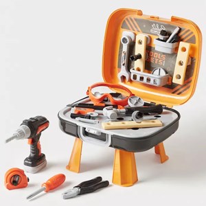 ست جعبه ابزار طرح چمدانی پایه دار 5 کاره مدل Tool Playset 778_اسباب بازی مشاغل