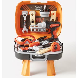 ست جعبه ابزار طرح چمدانی پایه دار 5 کاره مدل Tool Playset 778_اسباب بازی مشاغل