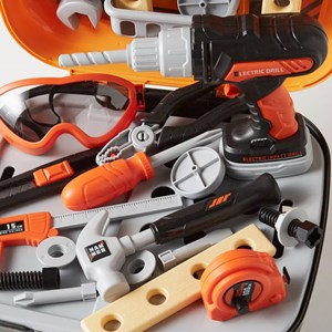 ست جعبه ابزار طرح چمدانی پایه دار 5 کاره مدل Tool Playset 778_اسباب بازی مشاغل