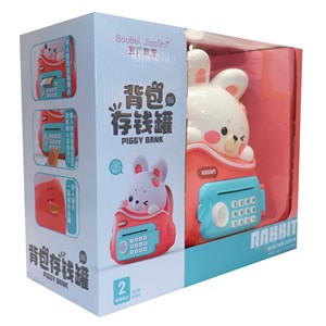 گاوصندوق اثر انگشتی رمز دار باتری خور طرح خرگوش مدل MINI BANK 33822_اسباب بازی مشاغل