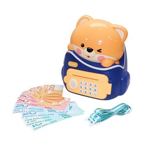 گاوصندوق اثر انگشتی رمز دار باتری خور طرح خرس مدل MINI BANK 33822_اسباب بازی مشاغل