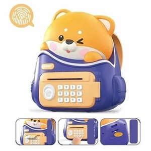 گاوصندوق اثر انگشتی رمز دار باتری خور طرح خرس مدل MINI BANK 33822_اسباب بازی مشاغل