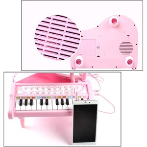 اسباب بازی پیانو آموزشی 24 کلید مدل 1505 صورتی_اسباب بازی موسیقی
