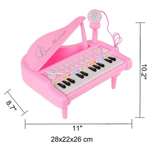 اسباب بازی پیانو آموزشی 24 کلید مدل 1505 صورتی_اسباب بازی موسیقی