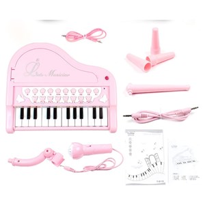 اسباب بازی پیانو آموزشی 24 کلید مدل 1505 صورتی_اسباب بازی موسیقی