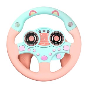 فرمان ماشین موزیکال مدل 1026 صورتی_اسباب بازی نوزادی