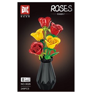 لگو گل رز رنگی و گلدان مدل 3026