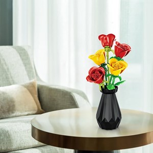 لگو گل رز رنگی و گلدان مدل 3026