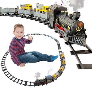 قطار اسباب بازی دودزا با ماشینهای راهسازی مدل 5518