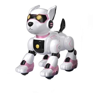 ربات سگ کنترلی رنگ سفید صورتی مدل 3010