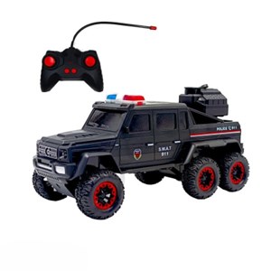 ماشین کنترلی پلیس 6 چرخ مشکی مدل 500