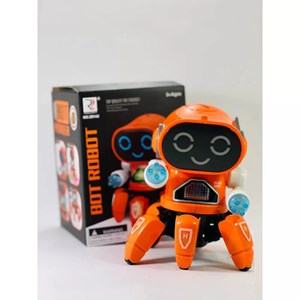 ربات خرچنگی موزیکال و رقصنده رنگ نارنجی مدل 142