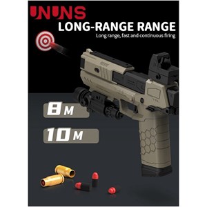 تفنگ تیر اسفنجی مدل 3309A رنگ خاکی