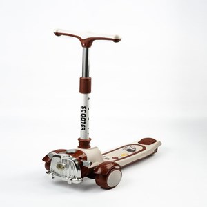 اسکوتر تعادلی سه چرخ چراغدار و موزیکال مدل ms108 رنگ قهوه ای