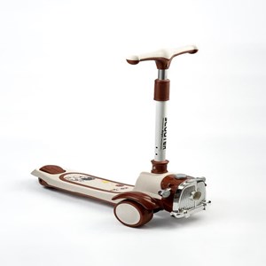 اسکوتر تعادلی سه چرخ چراغدار و موزیکال مدل ms108 رنگ قهوه ای