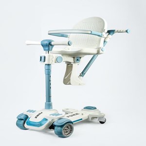 اسکوتر تعادلی کالسکه ای سه چرخ چراغدار و موزیکال مدل ms-113 رنگ آبی