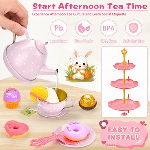 اسباب بازی ست چای خوری فلزی طرح خرگوش مدل 610