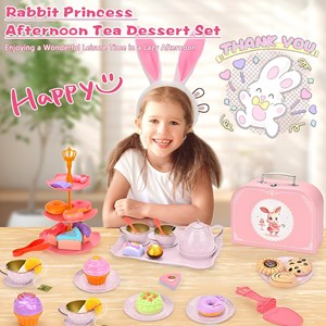 اسباب بازی ست چای خوری فلزی طرح خرگوش مدل 610