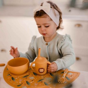 لیوان نی دار سیلیکونی طرح شیر ساسی Sassi