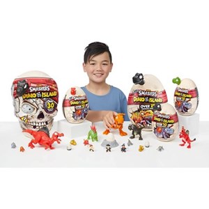 اسباب بازی اسکلت اسمشرز Smashers سری داینو آیلند Dino Island با استخوان مشکی مدل Giant Skull Over 30 Surprises_عروسک سورپرایزی