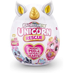 عروسک سورپرایزی رینبوکورنز RainBocoRns سری Unicorn Rescue با شاخ طلایی مدل Unicorn Rescue Magic Peel and Reveal Hearts Gold_عروسک سورپرایزی